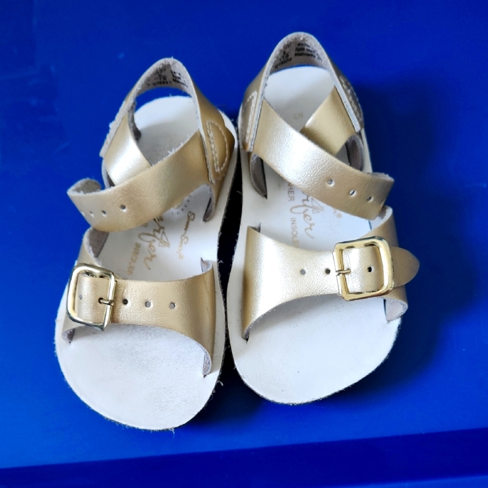 Kids Sun San Sandals Gold